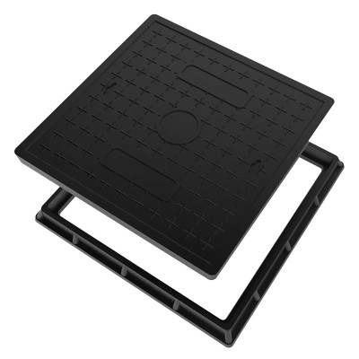 EN124 GRP FRP SMC BMC Composite Manhole cover and Frame in Square Shape