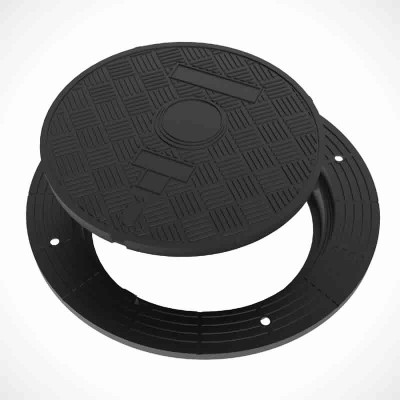 D400 Medium Duty Round Ductile Iron Manhole Cover and Frame from China